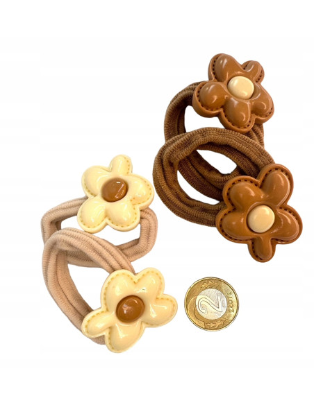 Gumki do włosów dla dziewczynki Kwiatki Lolita Accessories Zestaw 4 sztuki