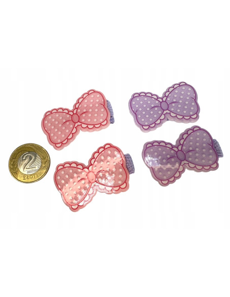 Spinki dla dziecka dziewczynki Kokardki Lolita Accessories Zestaw 4 sztuki