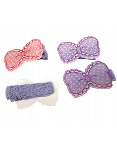 Spinki dla dziecka dziewczynki Kokardki Lolita Accessories Zestaw 4 sztuki