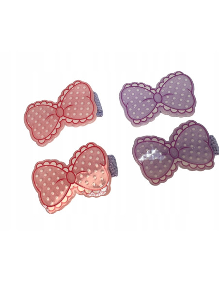Spinki dla dziecka dziewczynki Kokardki Lolita Accessories Zestaw 4 sztuki