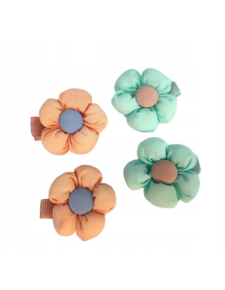 Spinki dla dziecka dziewczynki Kwiatki Lolita Accessories Zestaw 4 sztuki
