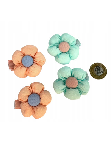 Spinki dla dziecka dziewczynki Kwiatki Lolita Accessories Zestaw 4 sztuki