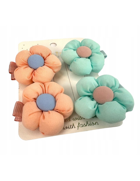 Spinki dla dziecka dziewczynki Kwiatki Lolita Accessories Zestaw 4 sztuki