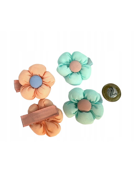 Spinki dla dziecka dziewczynki Kwiatki Lolita Accessories Zestaw 4 sztuki