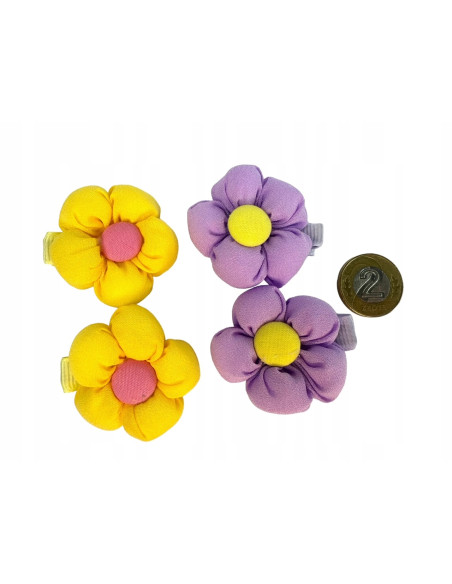 Spinki dla dziecka dziewczynki Kwiatki Lolita Accessories Zestaw 4 sztuki