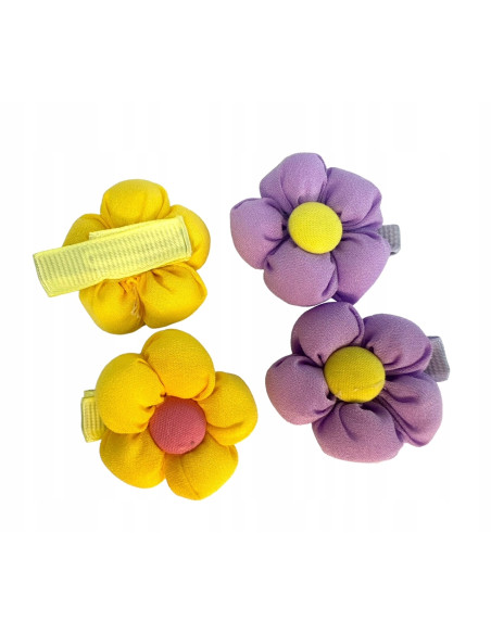 Spinki dla dziecka dziewczynki Kwiatki Lolita Accessories Zestaw 4 sztuki