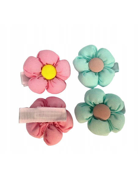 Spinki dla dziecka dziewczynki Kwiatki Lolita Accessories Zestaw 4 sztuki