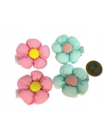 Spinki dla dziecka dziewczynki Kwiatki Lolita Accessories Zestaw 4 sztuki
