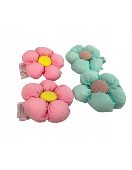 Spinki dla dziecka dziewczynki Kwiatki Lolita Accessories Zestaw 4 sztuki