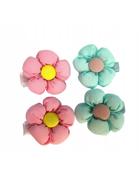 Spinki dla dziecka dziewczynki Kwiatki Lolita Accessories Zestaw 4 sztuki