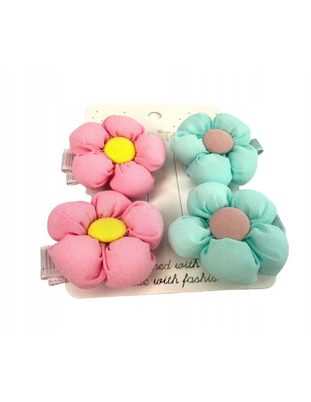 Spinki dla dziecka dziewczynki Kwiatki Lolita Accessories Zestaw 4 sztuki