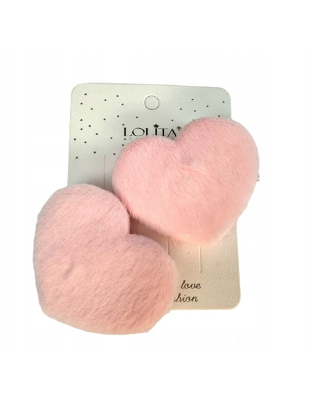 Spinki dla dziecka dziewczynki Serce Lolita Accessories Zestaw 2 sztuki